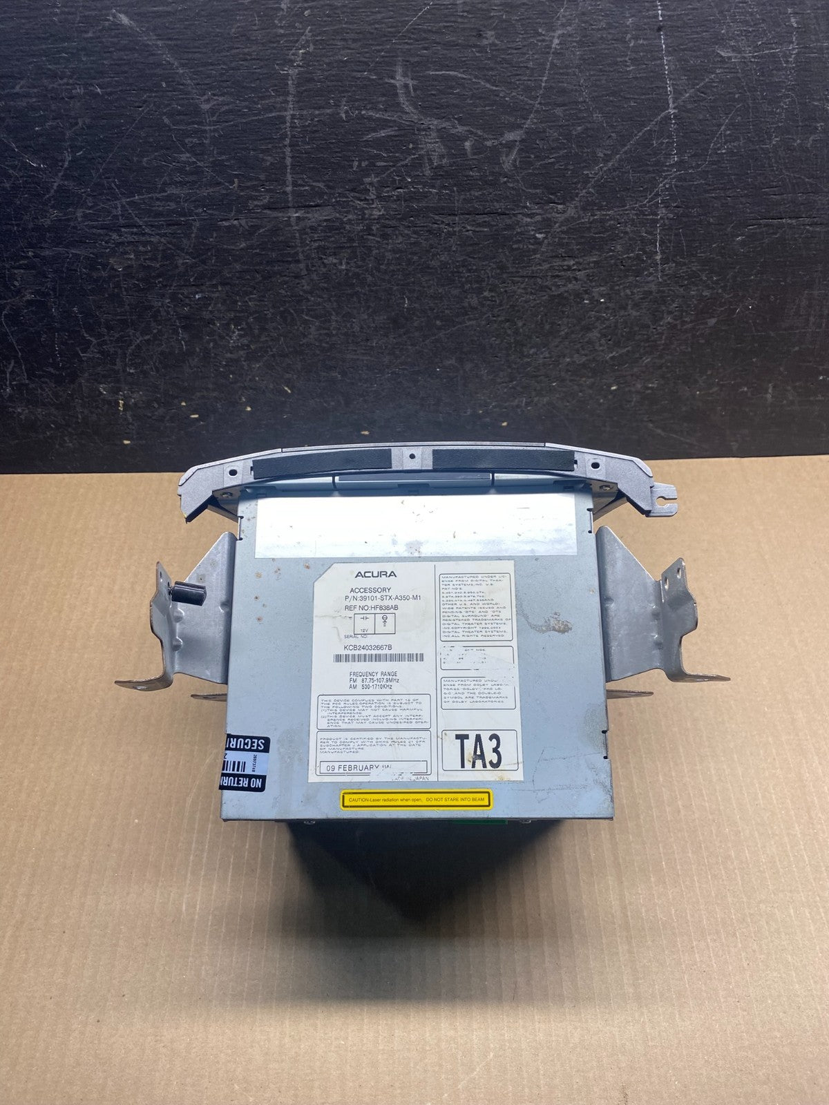 2007 to 2009 Acura Mdx Radio Stereo 6 CD Player Climate Control Pan OE AG3790 DG4