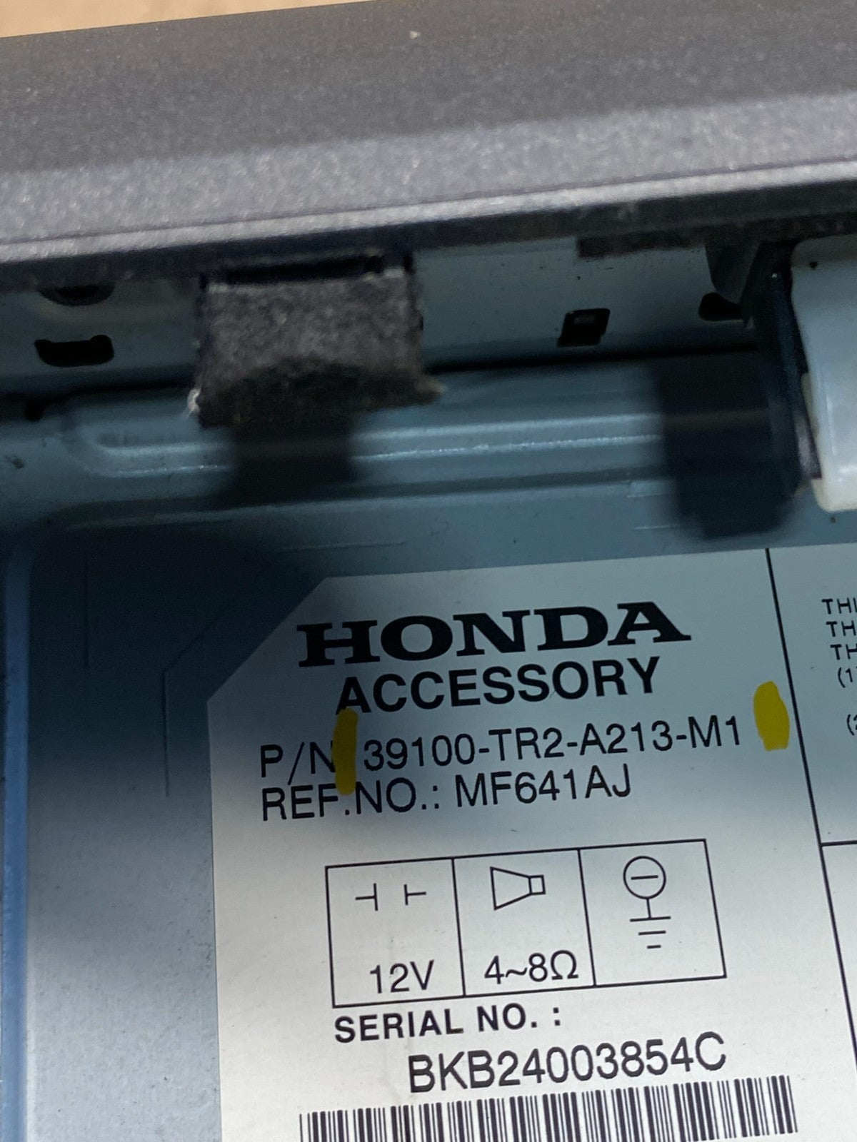 2012 Honda Civic Radio  Climate Control Air Vent Bezel  R8886 DG6