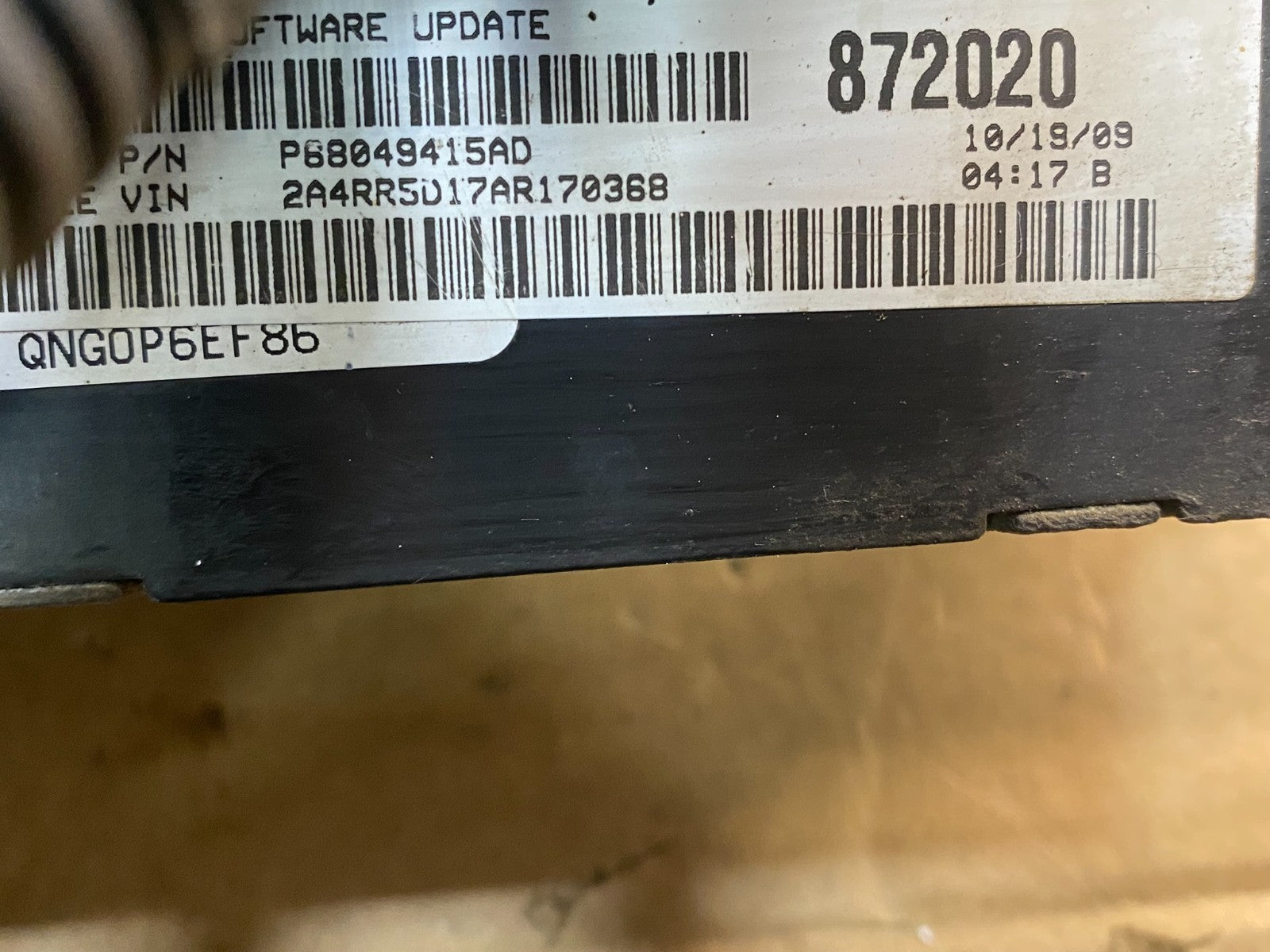 2008 to 2010 Dodge Grand Caravan Engine Computer Module ECM PCM ECU AF7683 DG2