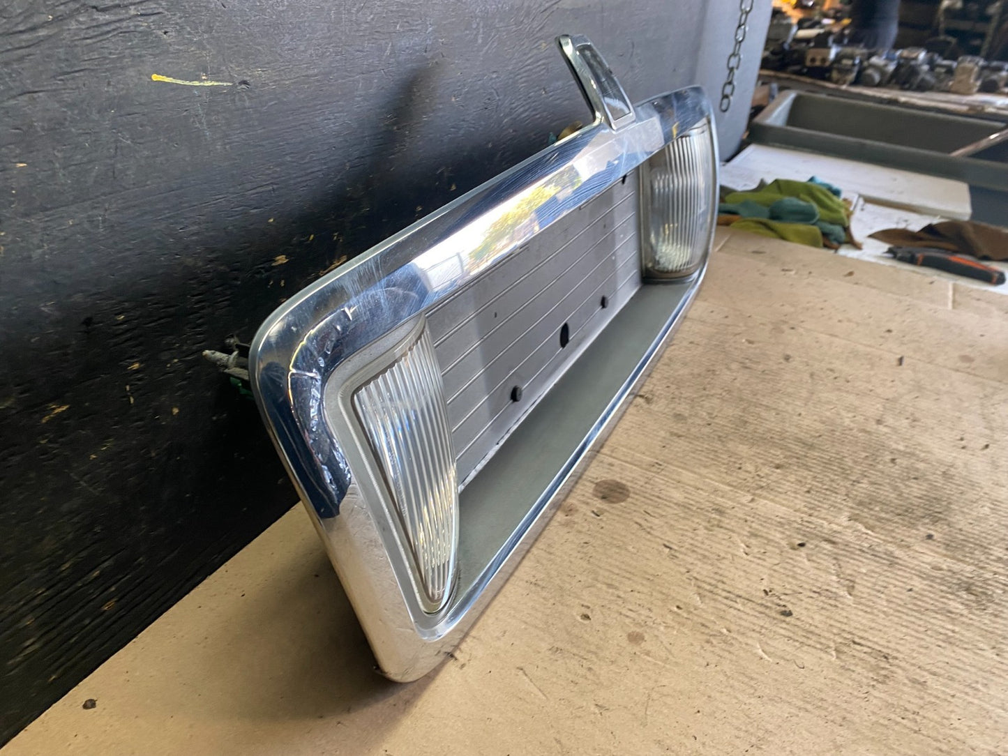 2003 to 2011 Lincoln Town Car Rear License Plate Trim Panel OEM S9980 DG2