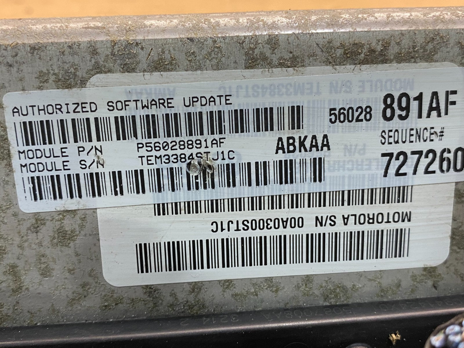 2005 Dodge Ram 1500 Engine Computer 3.7L ECM ECU AD9458 DG2