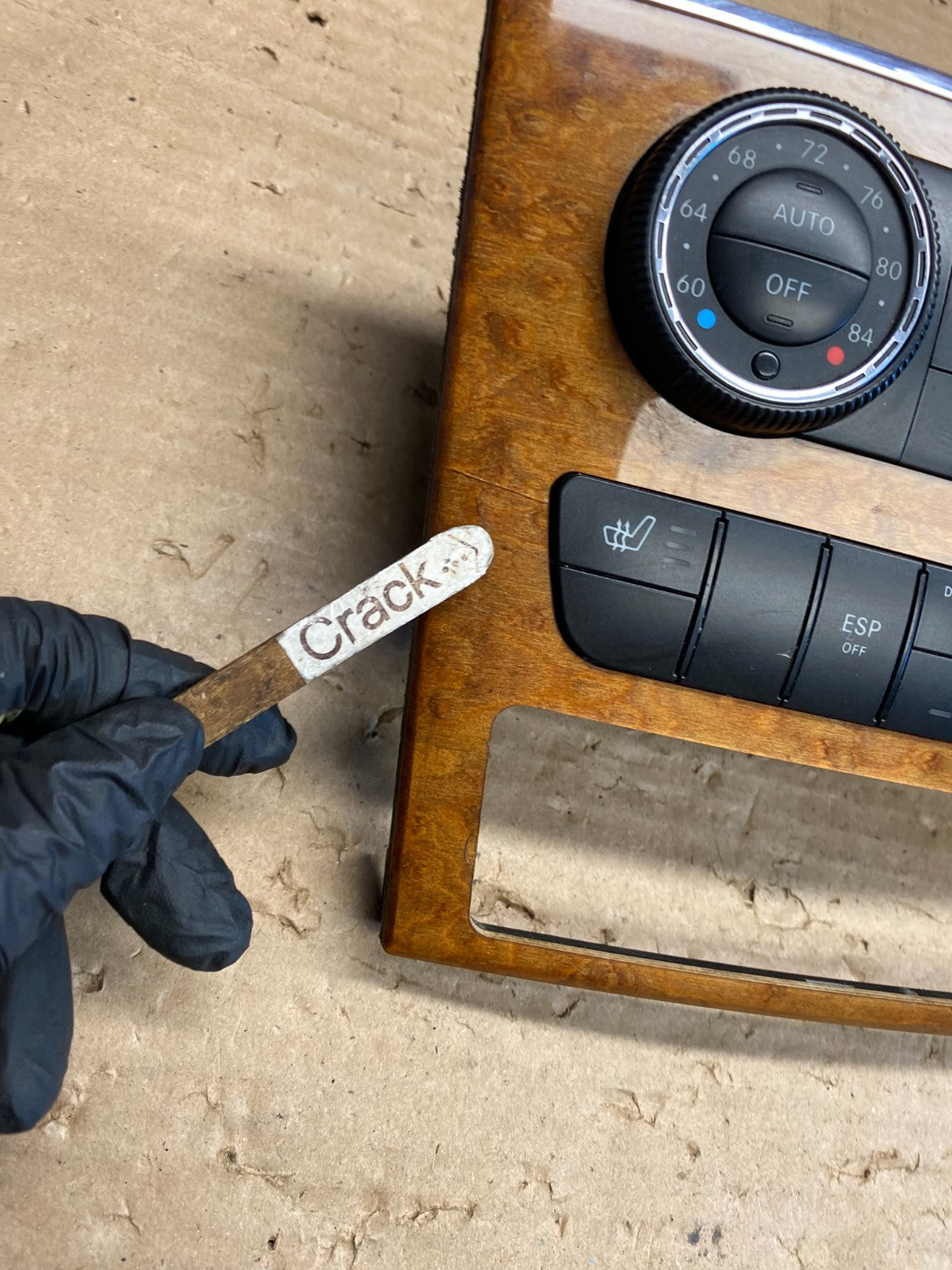 2007-2012 Mercedes X164 GL350 GL450 Climate Control Bezel Wood Switch AG8363 DG1