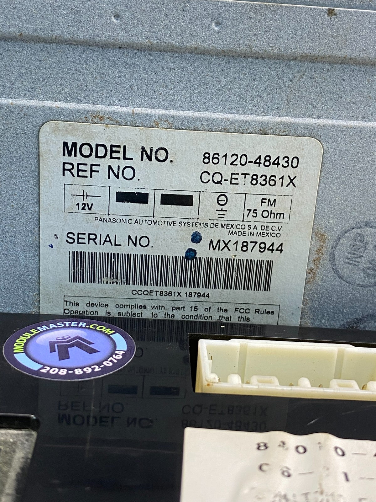 2004 to 2007 Toyota Highlander Climate Control Heater Radio Bezel AI5324 DG7
