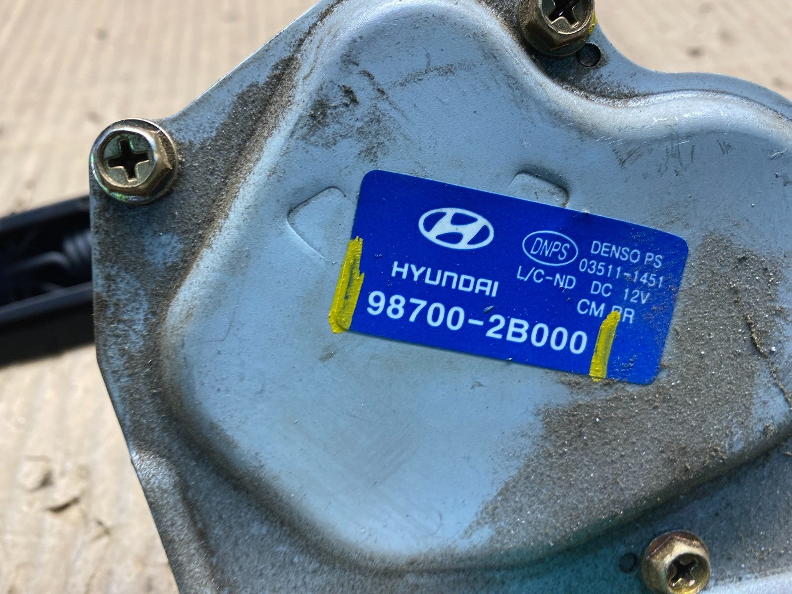 2007 - 2010 Hyundai Santa Fe Rear Glass Windshield Wiper Motor X4633 DG6
