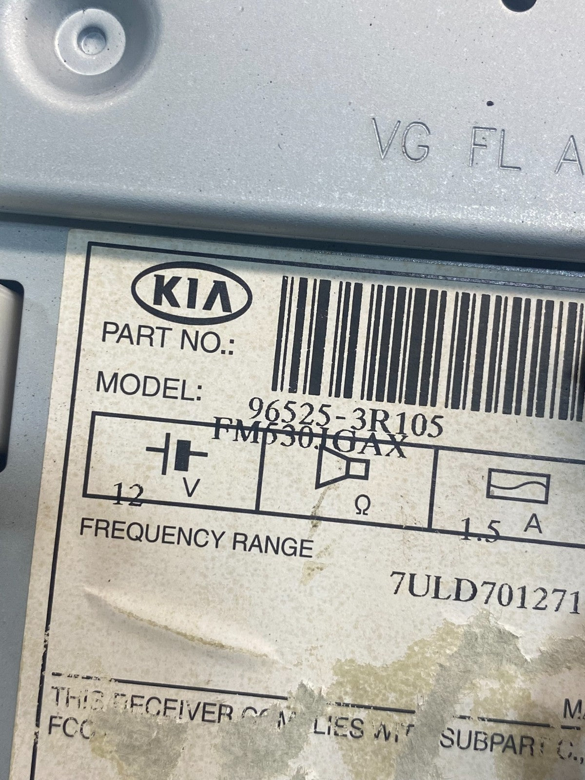 2014 2015 Kia Cadenza Am Fm Cd Player Radio Receiver AC8963 DG4