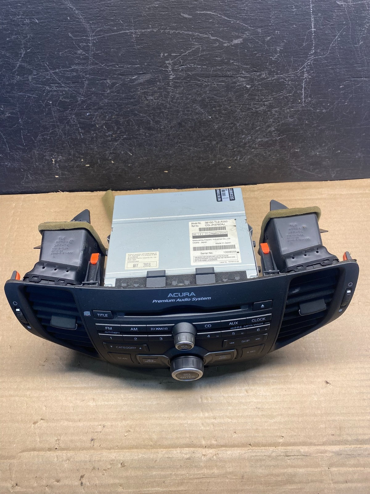 2009 to 2010 Acura TSX AM/FM CD Player Radio Audio System Air Vent AF3975 DW3