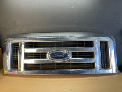 2008 to 2014 Ford Econoline E150 E250 Front Upper Chrome Grill Grille AE8655 DW0
