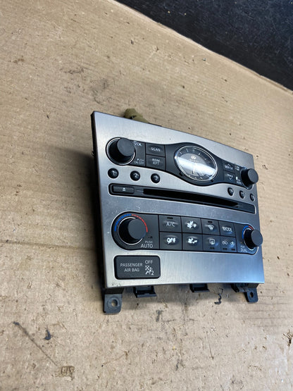 2009 to 2013 Infiniti G37 Radio Player Climate Control Panel Bezel AH3743 DG4