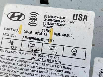 2012-2013 Hyundai Azera Am Fm Cd Player Radio Receiver Oem  AB9629 DG6
