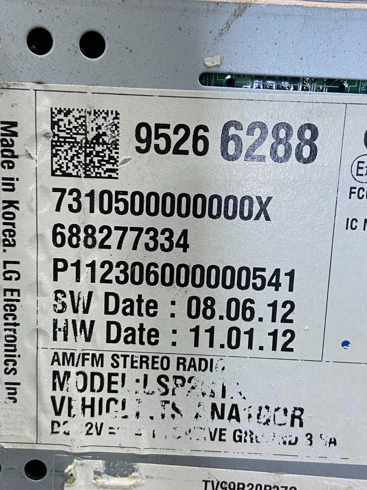 2013 2016 Chevy Sonic Radio Receiver Display Screen AM FM MP3 AE4614 DG6