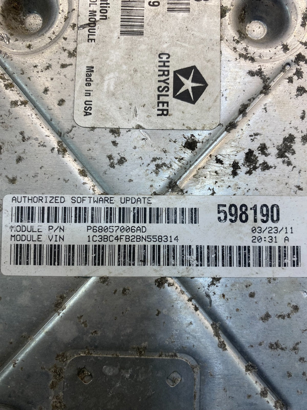 2011 Dodge Avenger Chrysler 200 Engine Computer Control ECM ECU ac2744 DG2