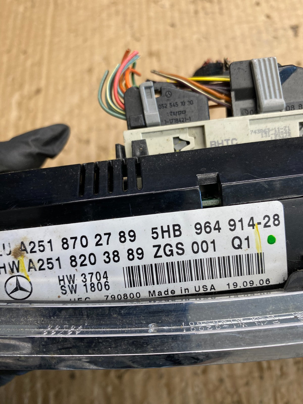 2007-2012 Mercedes X164 GL350 GL450 Climate Control Bezel Wood Switch AC9643 DG5
