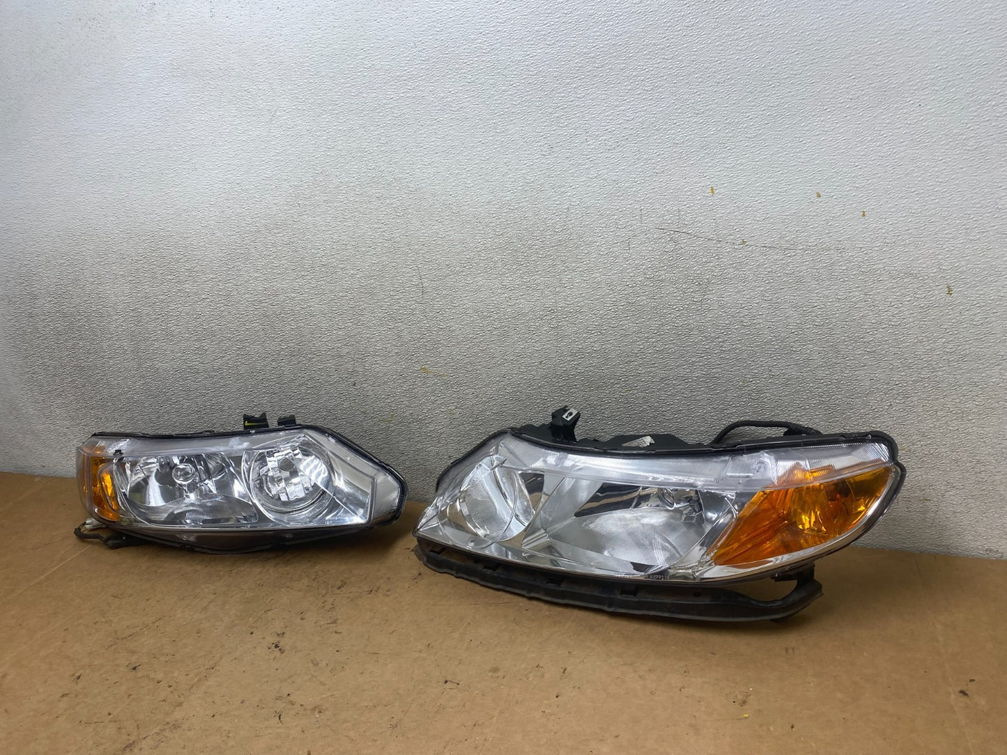 2006 2007 2008 Honda Civic Sedan Left+Right Headlights Halogen X5595 DW1