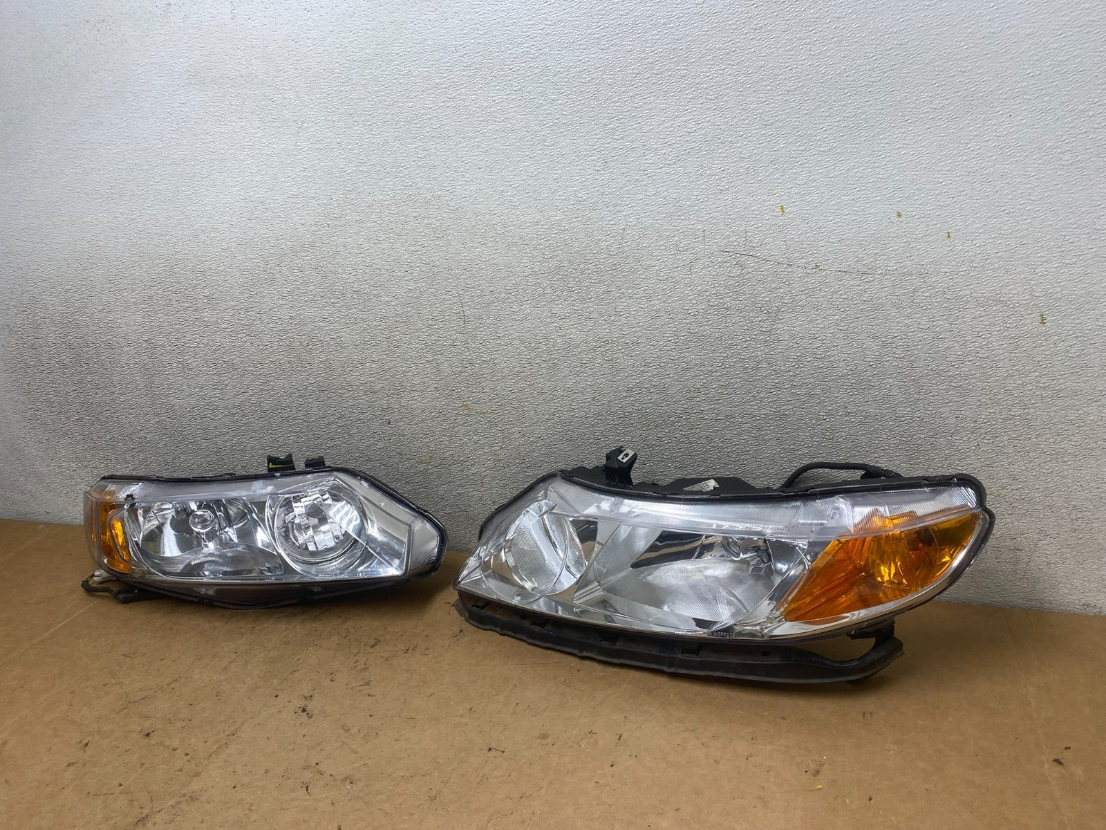 2006 2007 2008 Honda Civic Sedan Left+Right Headlights Halogen X5595 DW1