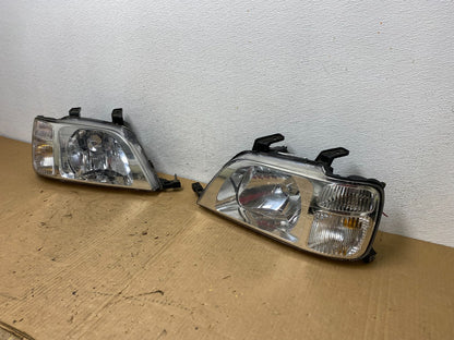 1997 to 2001 Honda CR-V Crv Left+Right Set Chrome Headlights Halogen AC8143 DW1