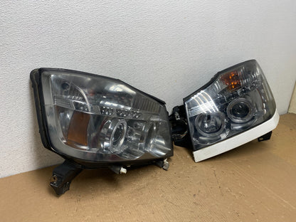 2004 to 2015 Nissan Armada Left+Right Side Set LED Chrome Headlights AD8098 DG2
