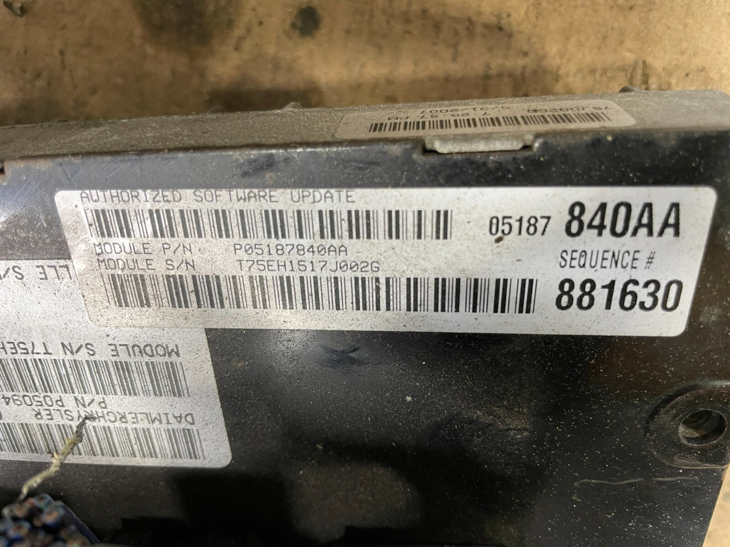 2007 Dodge Charger 5.7L Engine Control ECM P05187840AA O2424 DG3