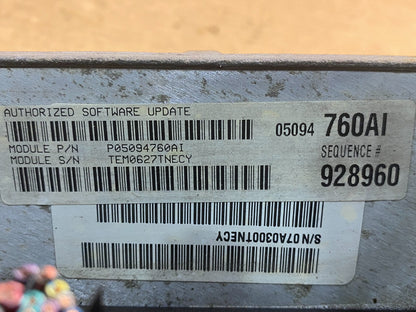 2007 Dodge Durango 5.7L Engine Computer Module ECU PCM AD9807 DG2