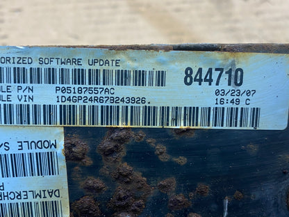 2007 Chrysler Caravan 3.3L Engine Control Module p05187557ac ae2158 DG2