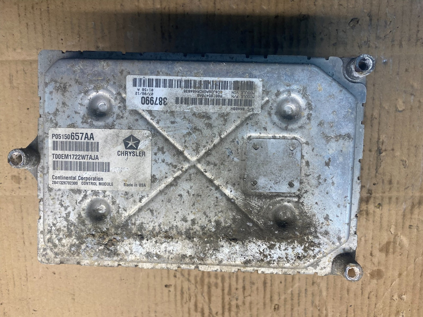 2012 Dodge Avenger Engine Computer Control ECM ECU AD1459 DG1