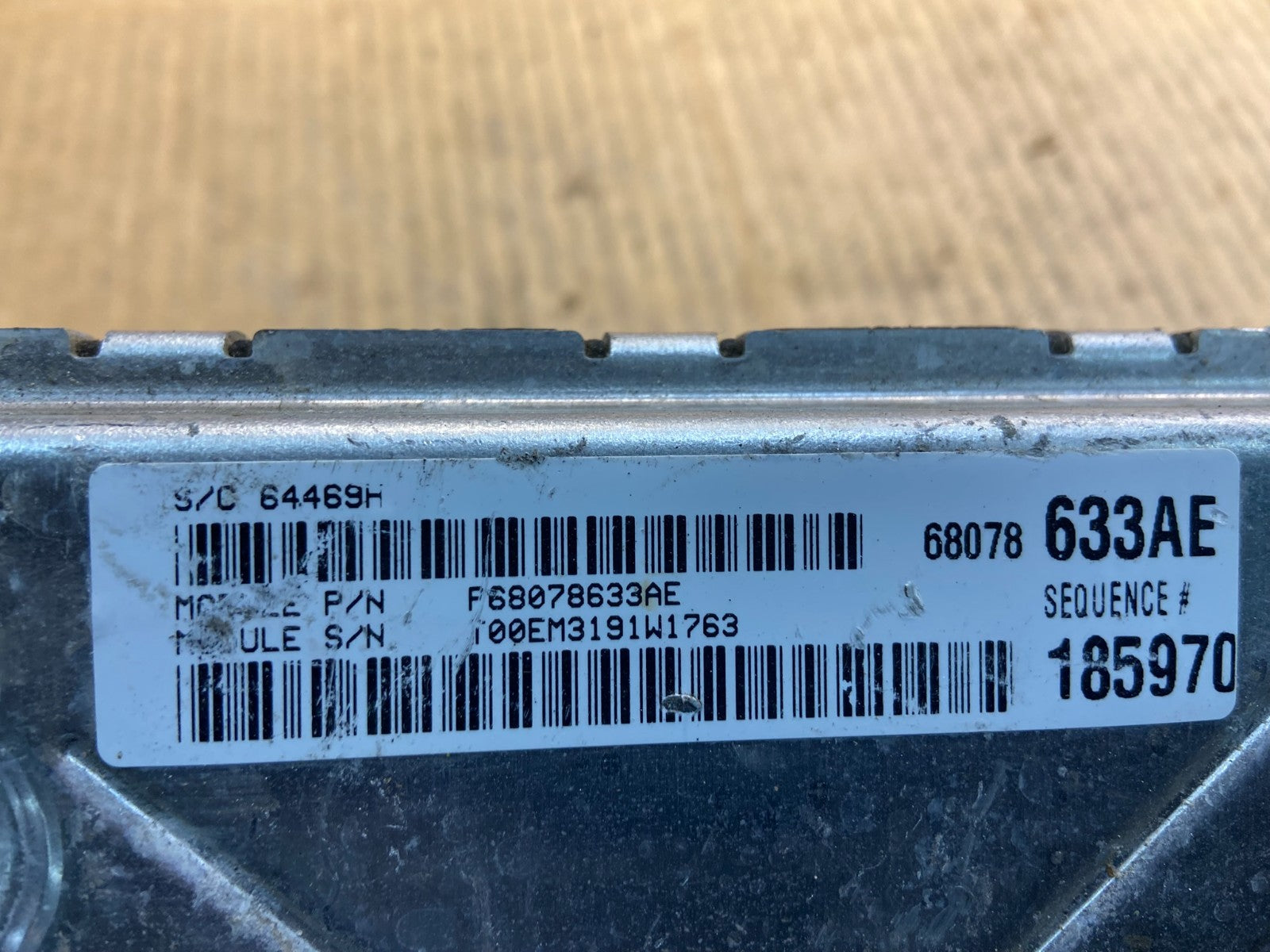 2012 Dodge Charger Chrysler Engine Control ECU ECM P68078633AE y3927 DG4