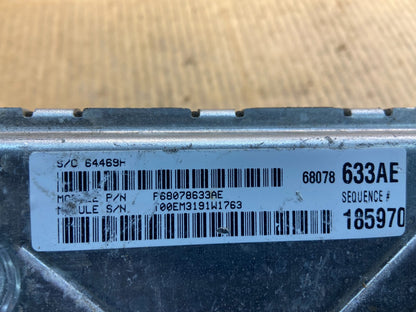 2012 Dodge Charger Chrysler Engine Control ECU ECM P68078633AE y3927 DG4