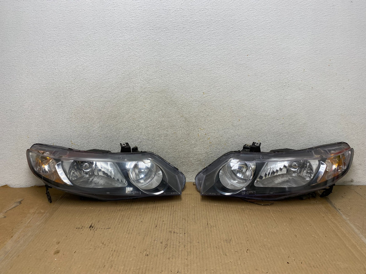 2009 2010 2011 Honda Civic Sedan Left+Right Headlights Halogen TYC AH3082 DW0
