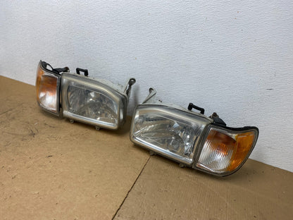 1999-2004 Nissan Pathfinder Left+Right Side Set Halogen Headlights Oem AC3428 DW1