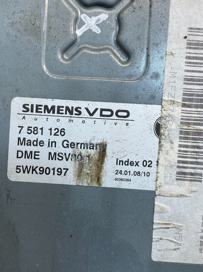 2007 - 2011 BMW 328i 528i E90 ECM ECU Engine Computer 7581126 AI9830 DW2