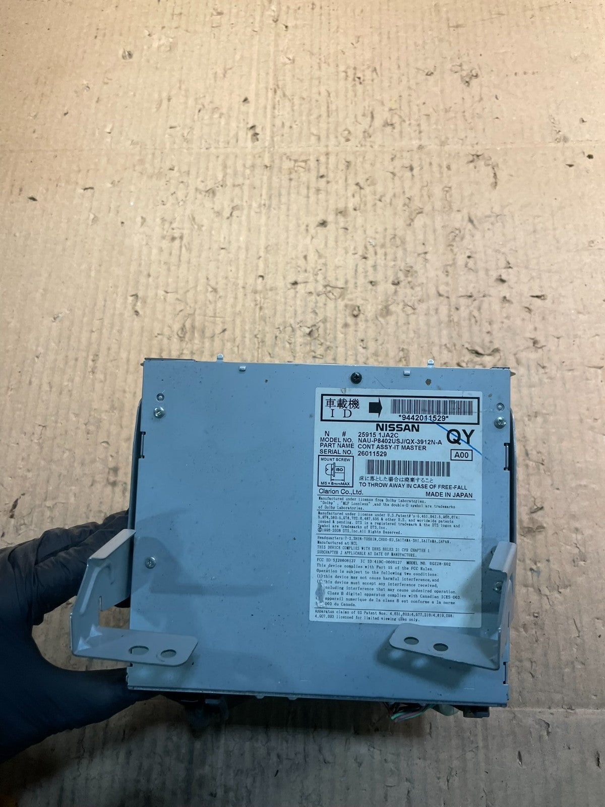 2010 2014 Infiniti EX35 Radio 6 CD Gps Nav Mechanism 25915-1JA2C V52314
