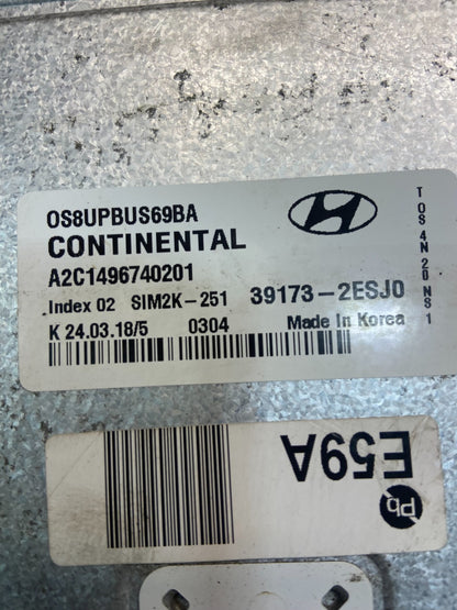 2018 to 2021 Hyundai Kona Engine Computer Ecu Pcm Ecm Pcu Z8922 DG3