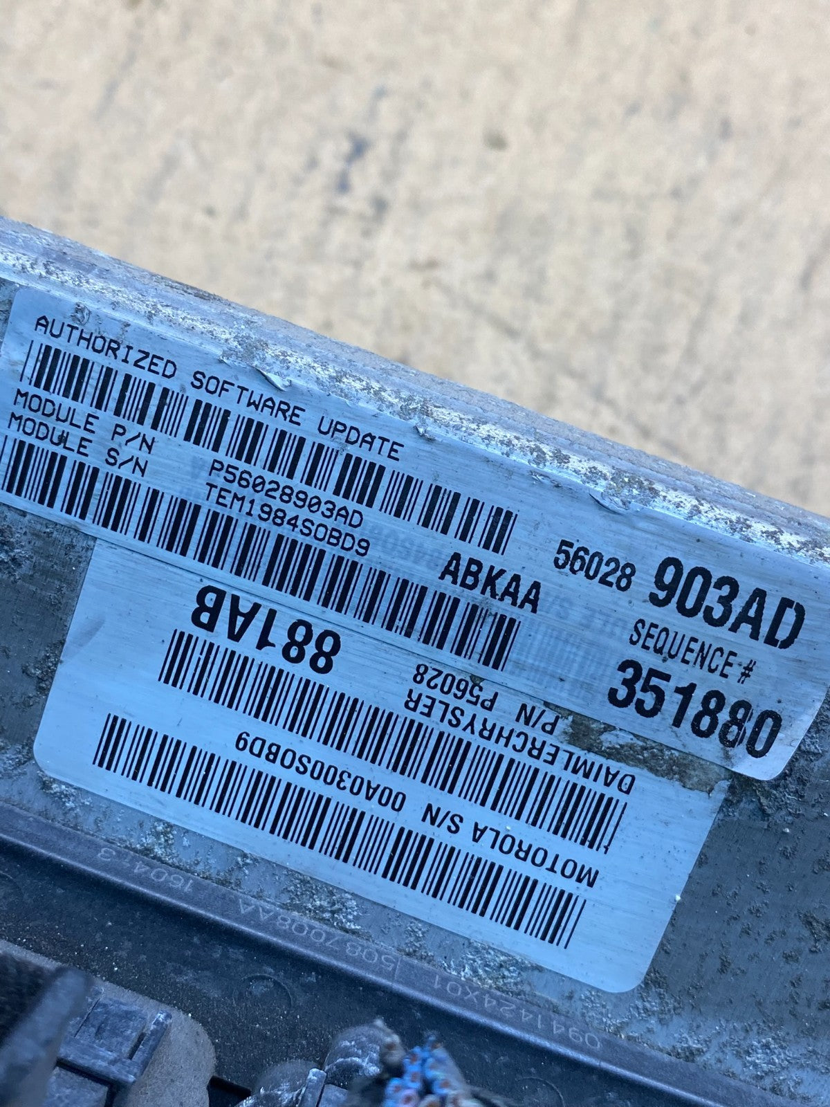 2005 Dodge Ram 1500 Engine Computer 3.7L ECM ECU AH5078 DG2