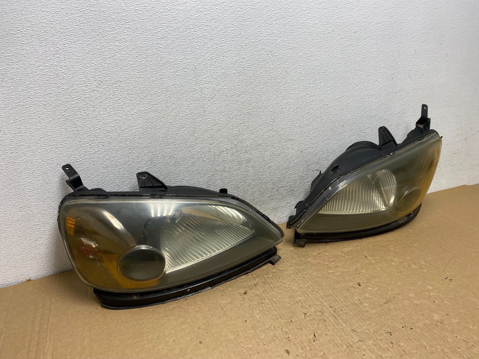 2001 - 2003 Honda Civic Coupe Headlights Halogen Left+Right Side AF7934 DW2