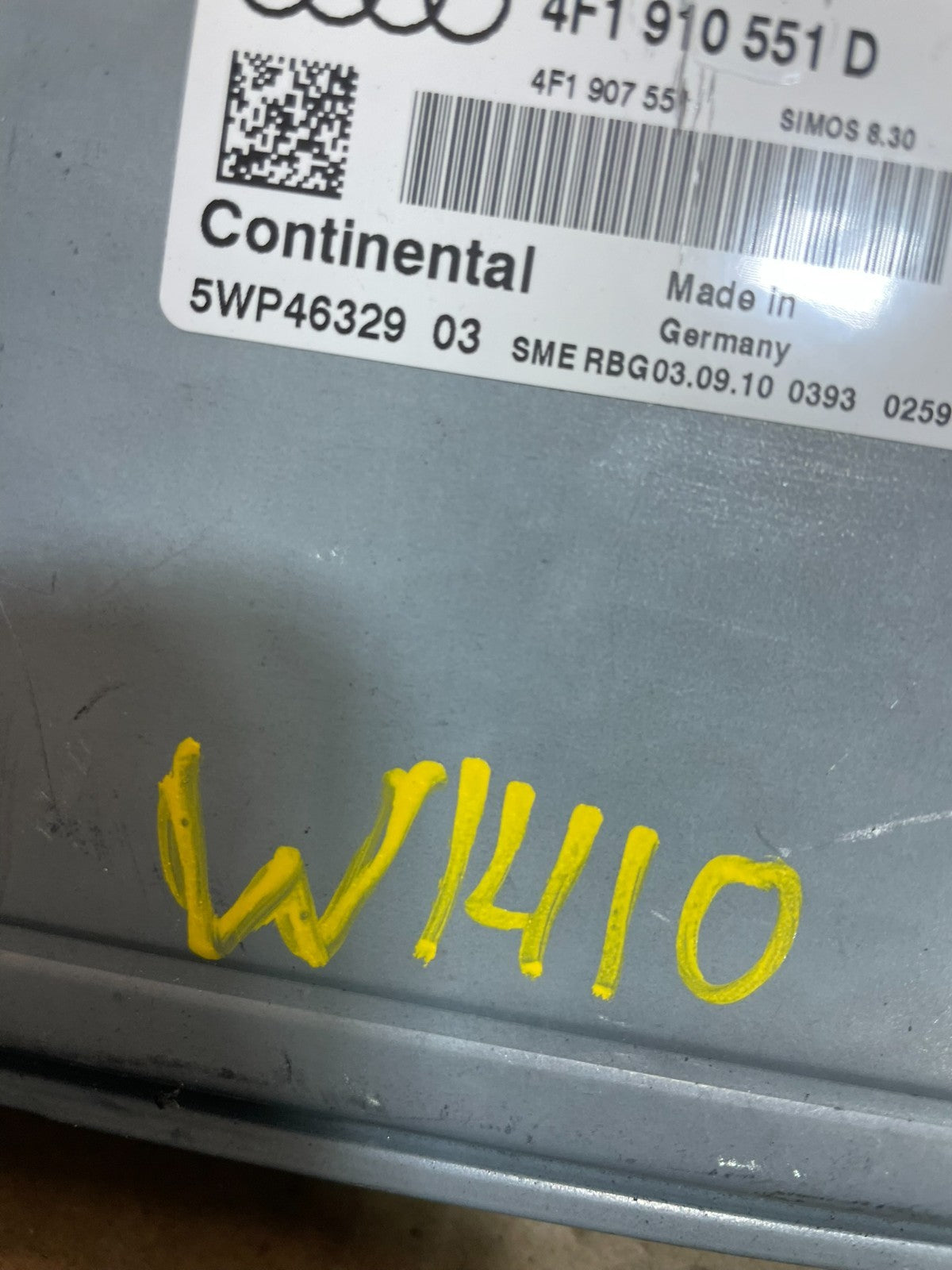 2009 2010 2011 Audi A6 3.0L Engine Computer 4F1910551D W1410 DG4