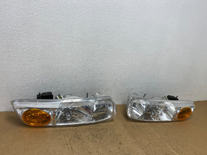 1998 - 2002 Saturn SL SL1 SL2 S Series Left+Right Halogen Headlights AD1421 DW2