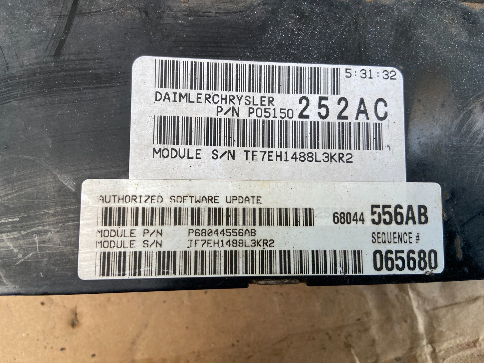 2008 2010 Caravan Town & Country 3.8L Engine Control Unit ECU Module AD2924 DG2