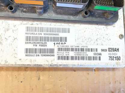 2004 Dodge Durango 5.7L Engine Computer Module ECU P56029039AH AC5400 DG2