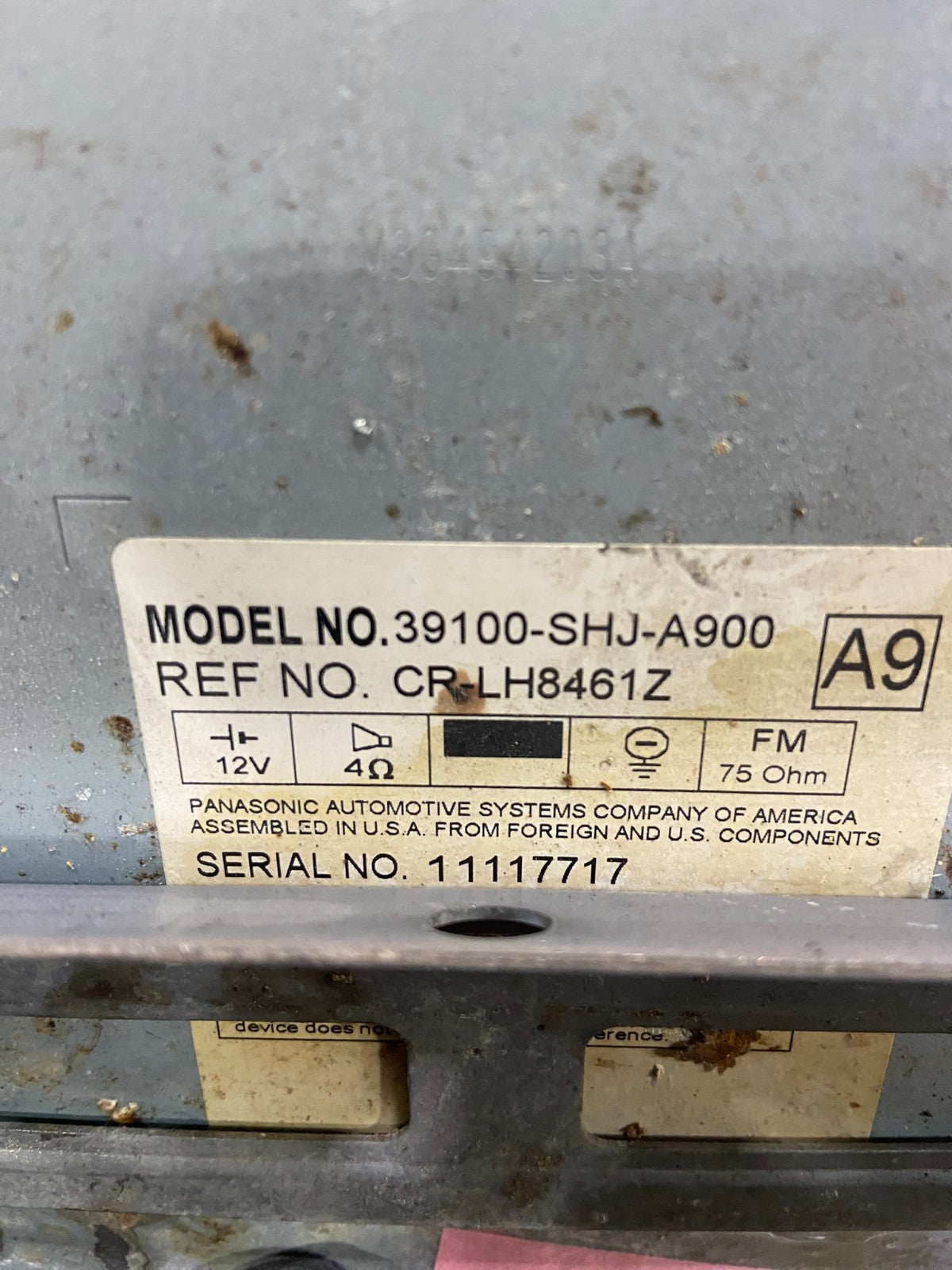 2005 to 2010 Honda Odyssey Am Fm Cd Player Radio Receiver z8706 DG6