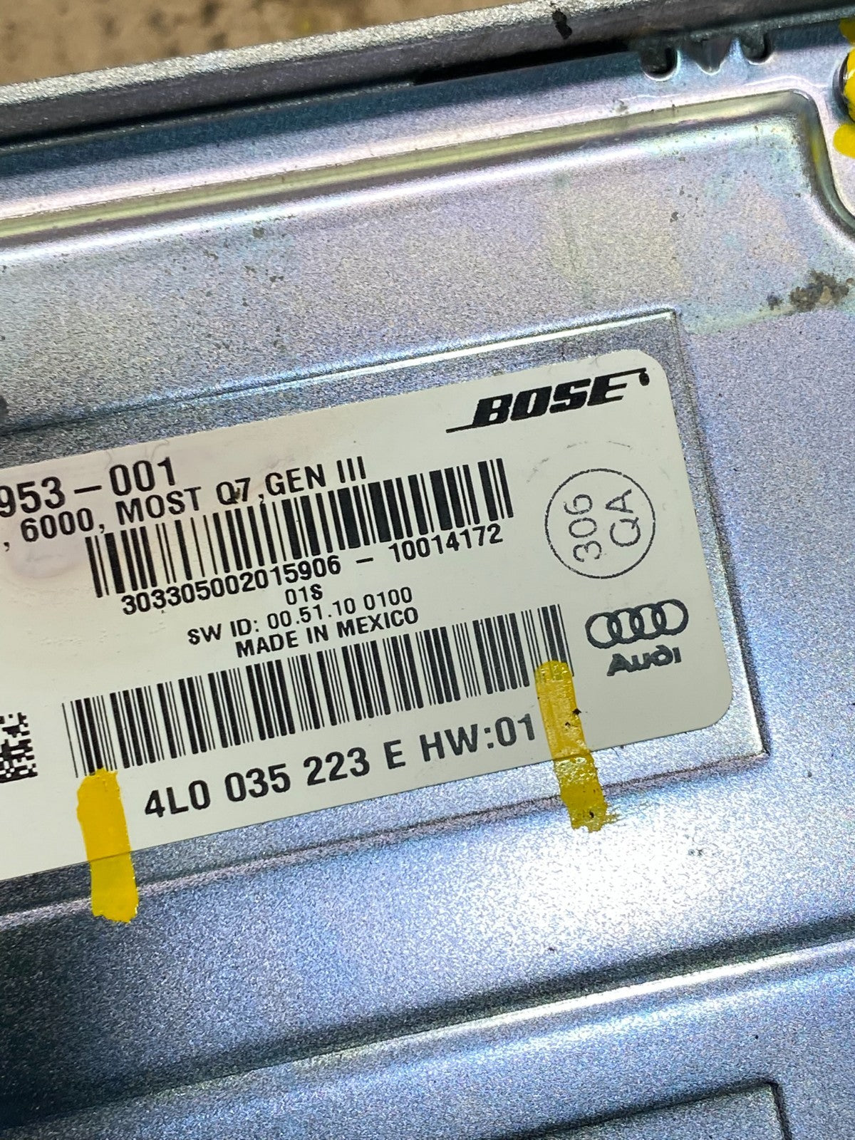 2007 to 2010 Audi Q7 Bose Radio Stereo Amplifier Amp OEM r6463 DG6