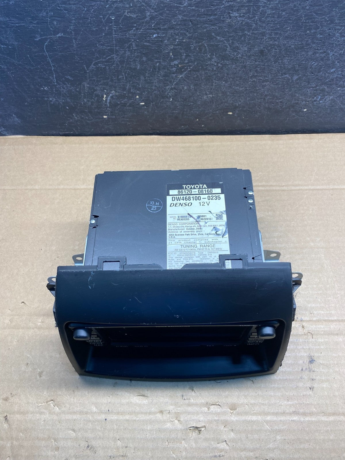 2006 to 2010 Toyota Sienna AM FM CD Screen Display Radio ae8191 DG4