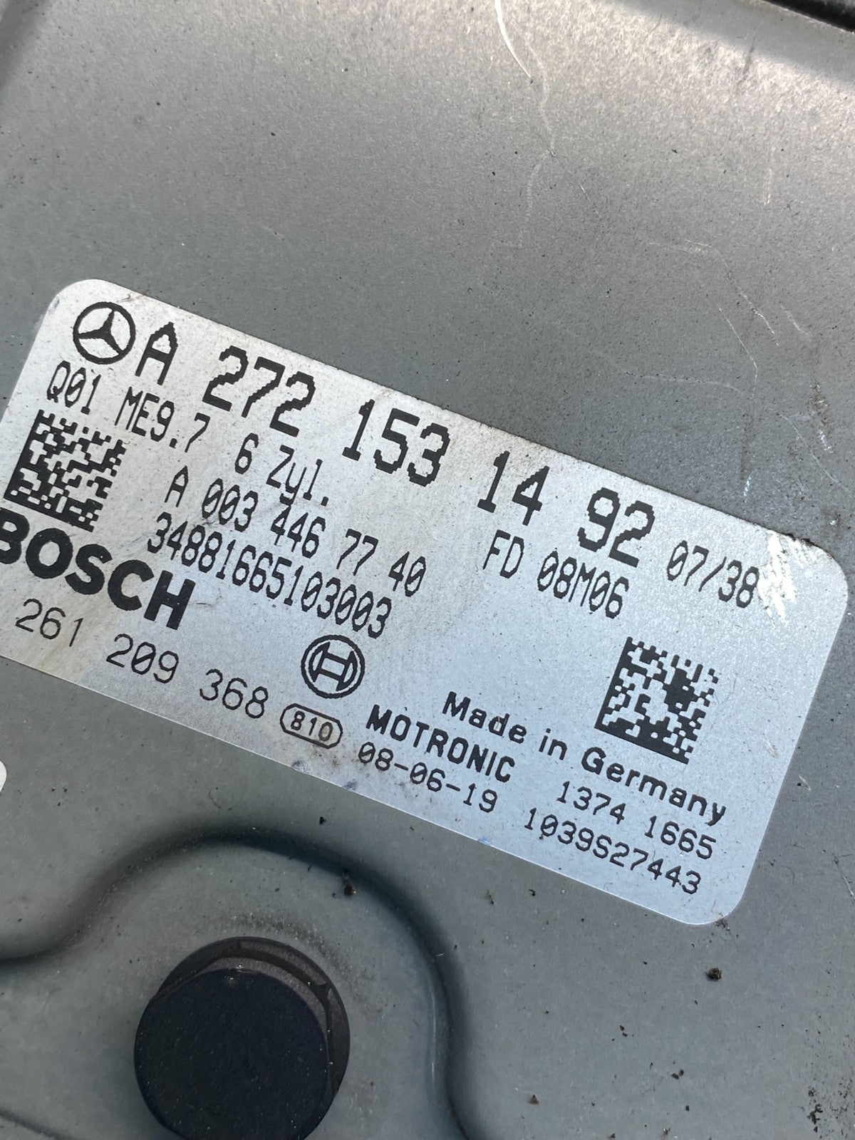 2006 to 2011 Mercedes 3.5L ECU E350 ML350 R350 Engine Computer Module AH9980 DW2