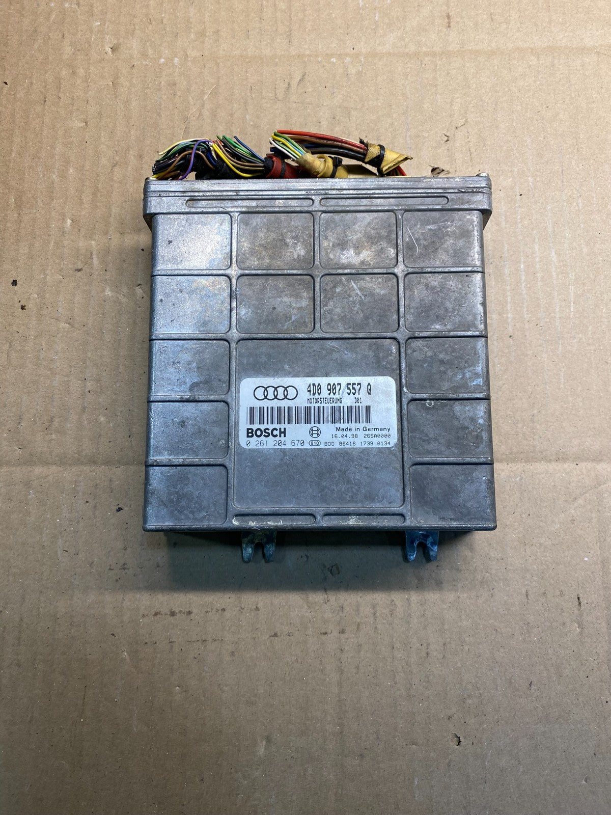 1997 1998 Audi A8 Engine Control Computer Ecu Ecm 4d0907557 AB0519 DG0