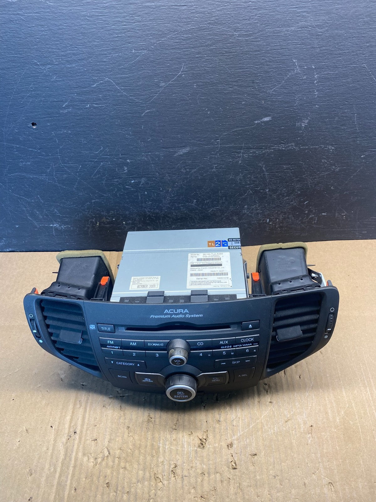 2009 to 2010 Acura TSX AM/FM CD Player Radio Audio System Air Vent AD1769 DG3