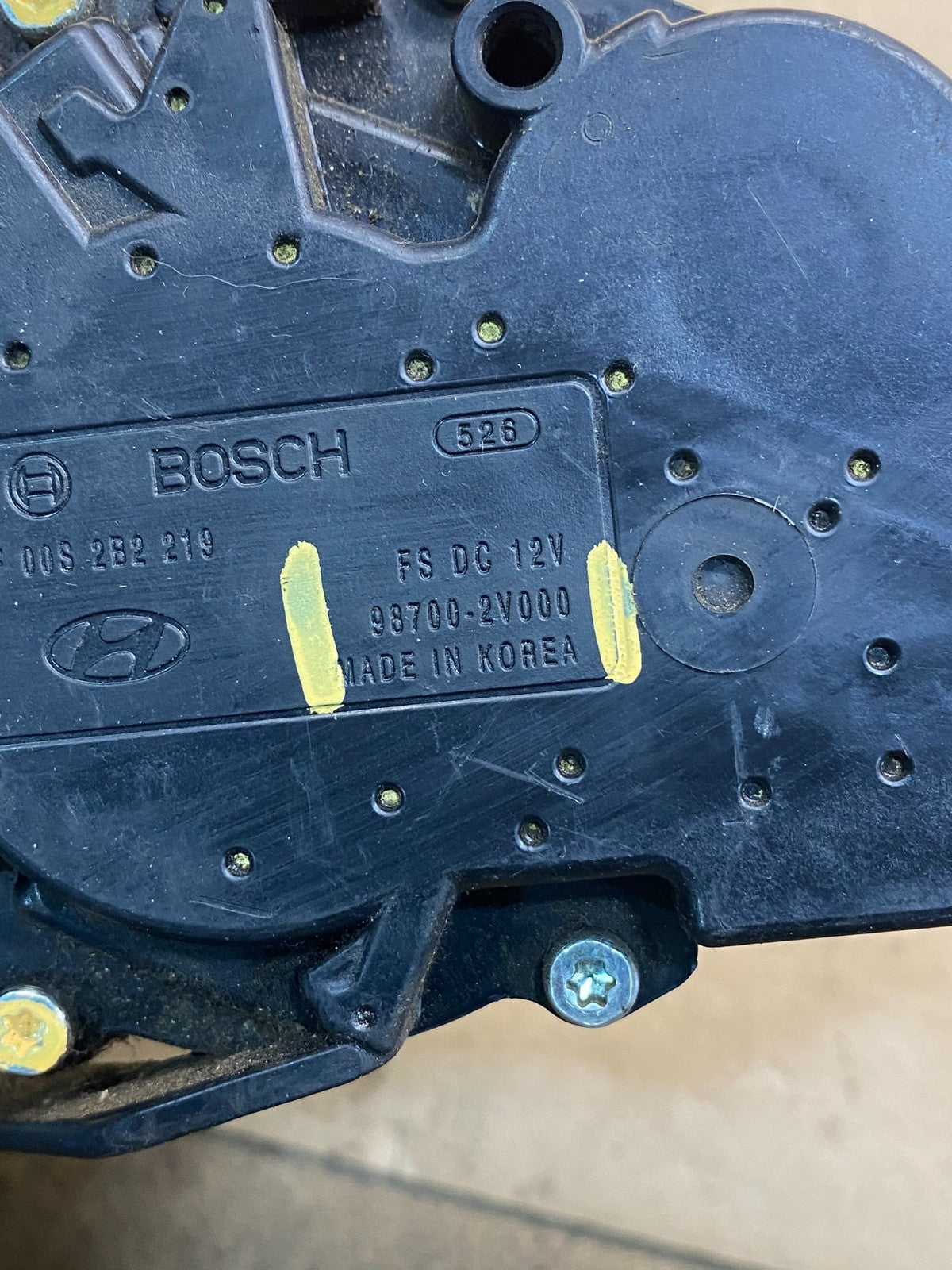 2012 - 2017 Hyundai Veloster Rear Windshield Wiper Motor 98700-2v000 AI5260 DG6