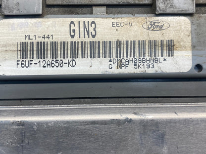1996 Ford E150 E250 5.8L Engine Control Module ECU F6UF-12A650-KD AE7746 DW2
