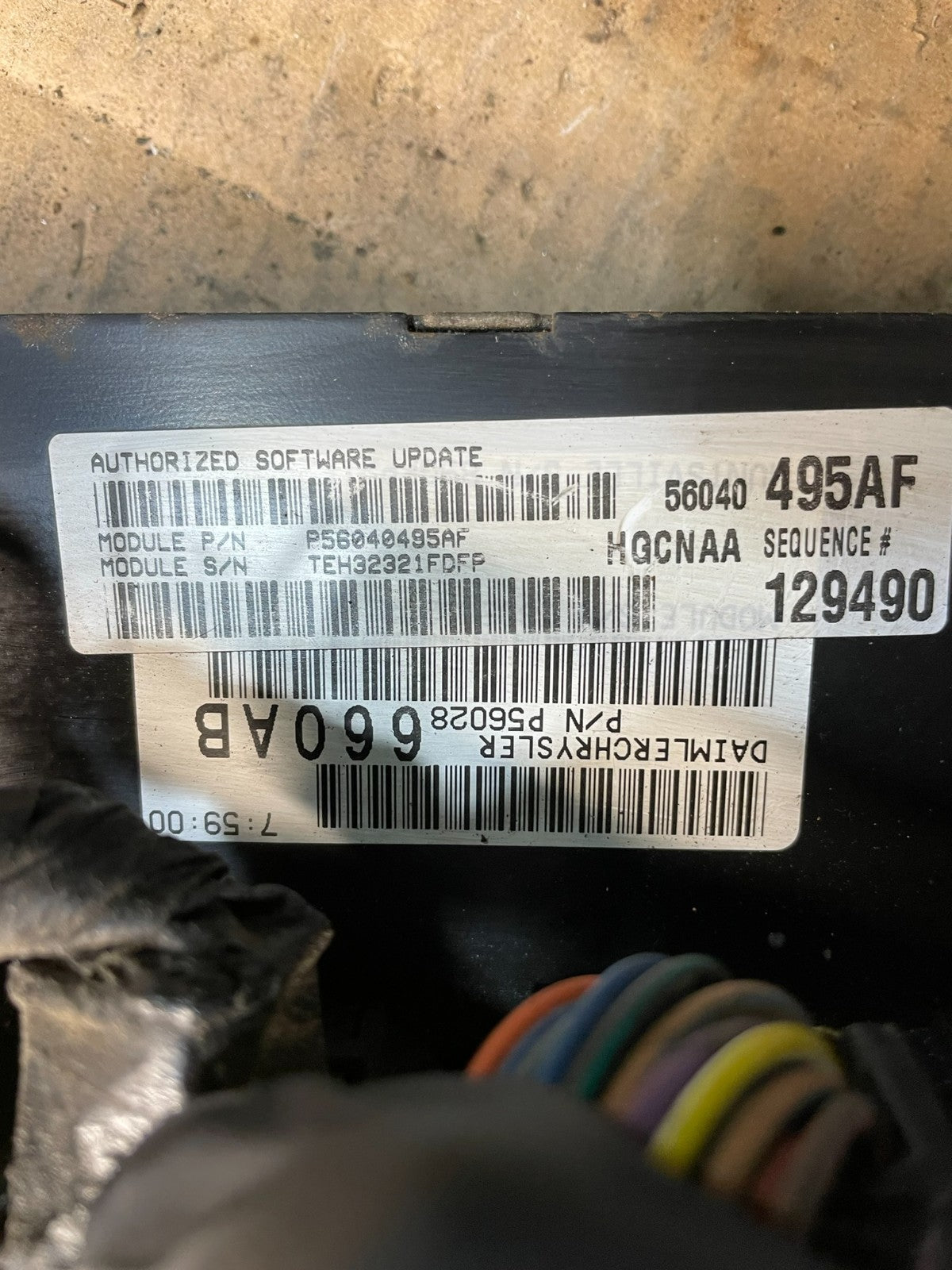 2003 Dodge Dakota 4.7L Engine Computer Module ECM ECU 56040495af U1929 DG3