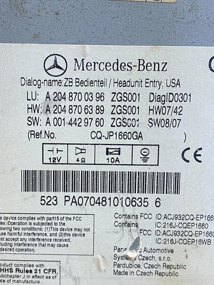 2008-2011 Mercedes W204 C300 C350 Navi Command Radio DVD CD Audio AG9521 DG6