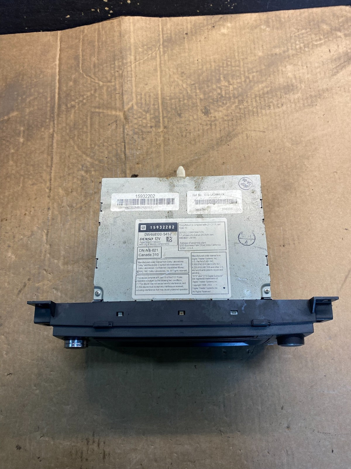 2007 to 2014 Chevrolet GMC Cadillac Radio Navigation Screen Display t7314 DG4