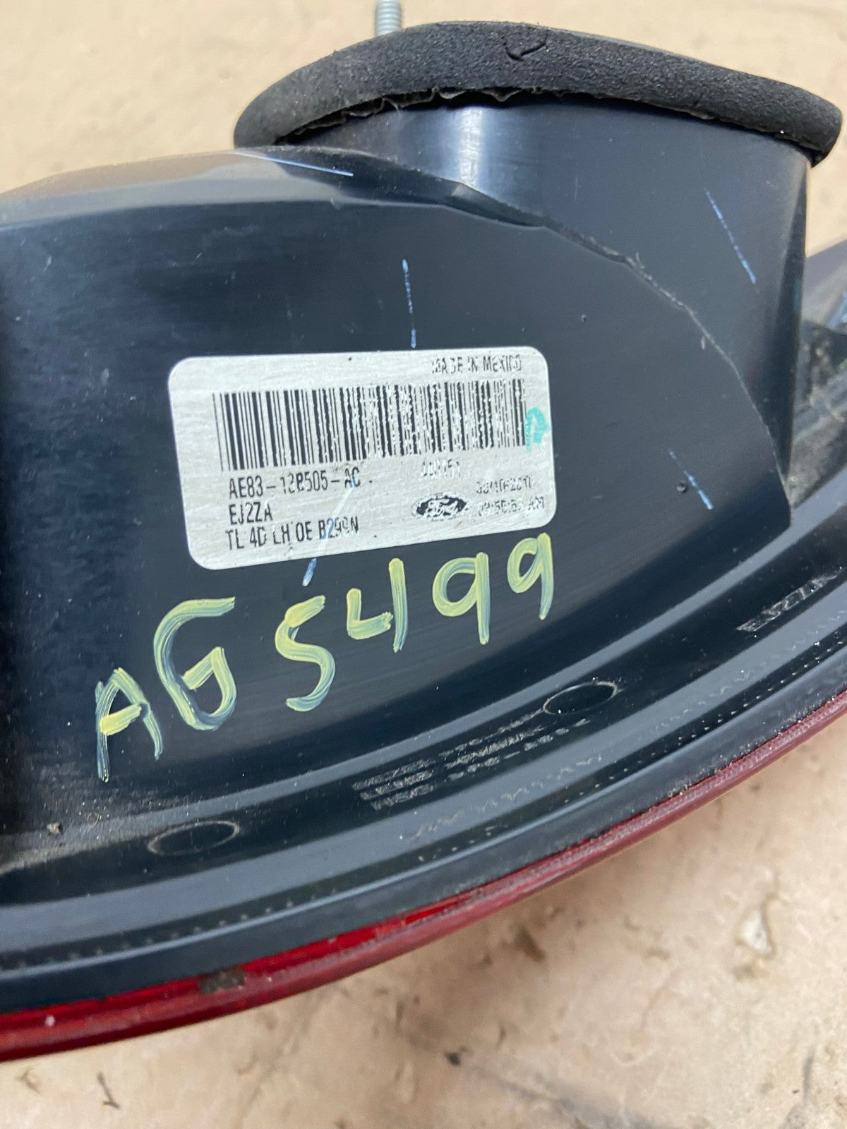 2011-2013 Ford Fiesta Sedan Left Driver LH Side Tail Light AG5499 LK7