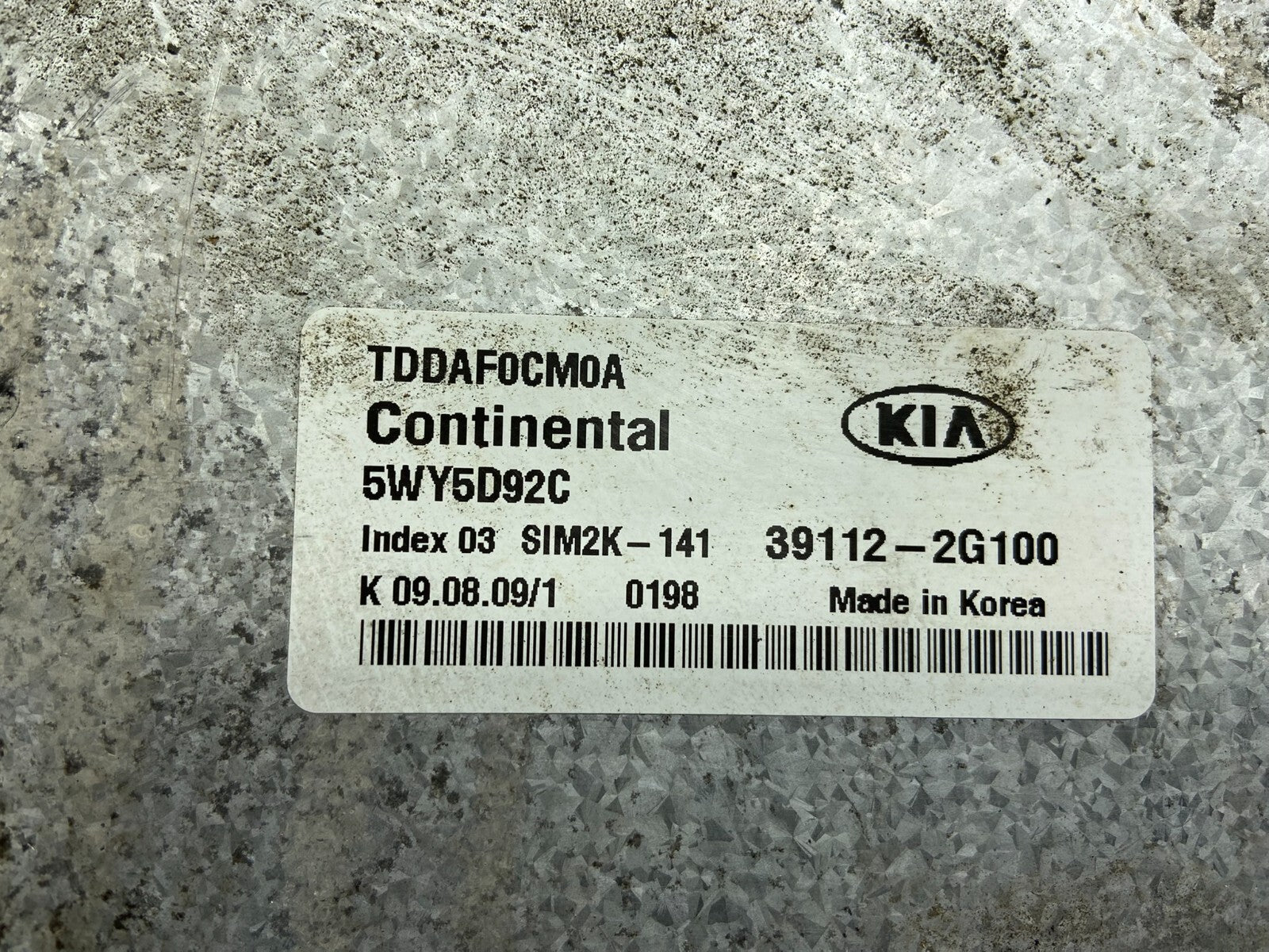 2010 to 2013 Kia Forte Engine Computer ECM 39112-2g100 L9772 DG2